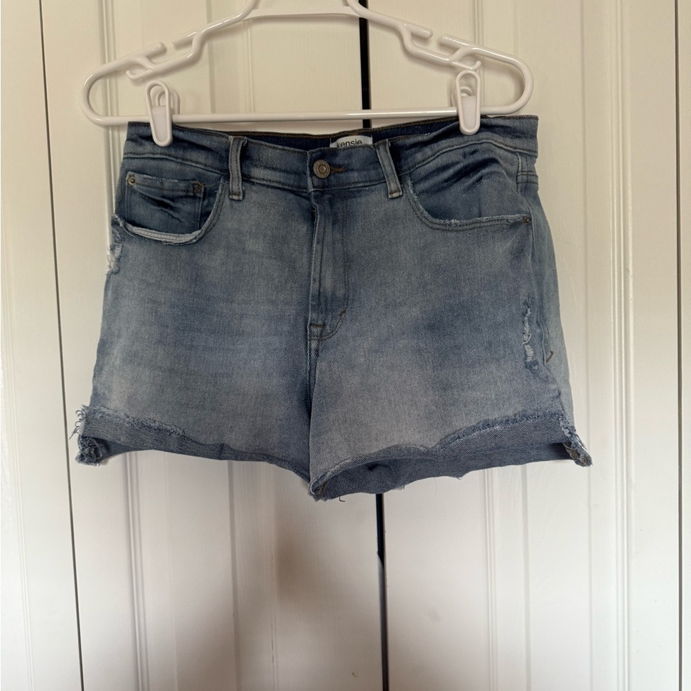 Kensie Blue Jean Shorts Mid-Thigh Casual